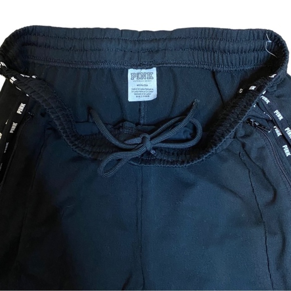 PINK Victoria's Secret Ultimate Yoga Logo Graphic Sweatpants Black & White Sz M - Picture 6 of 9